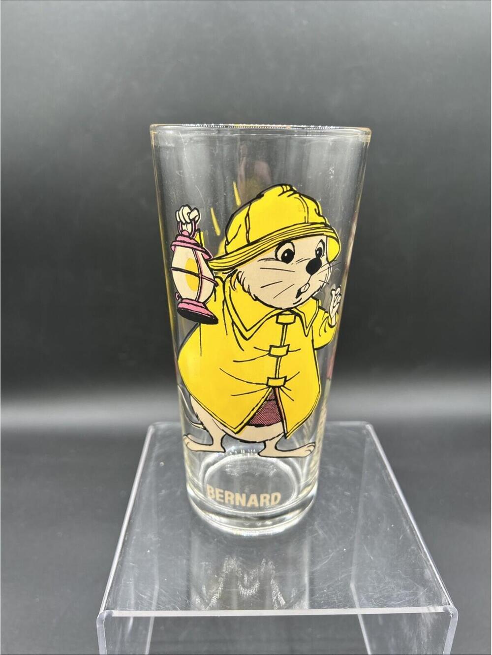 Vintage 1977 Walt Disney Pepsi Cola Collection THE RESCUERS Bernard 16 Oz Glass